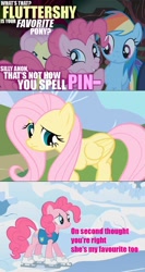 Size: 576x1082 | Tagged: safe, edit, edited screencap, imported from derpibooru, screencap, fluttershy, pinkie pie, rainbow dash, friendship is magic, winter wrap up, artifact, best pony, caption, clothes, comic, ice skates, ice skating, implied anon, pink text, screencap comic, vest, winter wrap up vest