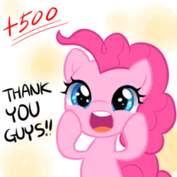 Size: 500x500 | Tagged: safe, artist:apzzang, imported from derpibooru, pinkie pie, animated, ask-grow-pinkie, female, solo