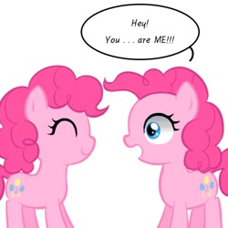 Size: 500x500 | Tagged: safe, artist:apzzang, imported from derpibooru, pinkie pie, ask, ask-grow-pinkie, self ponidox