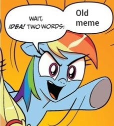 Size: 435x476 | Tagged: safe, imported from derpibooru, rainbow dash, exploitable meme, meme, two words meme