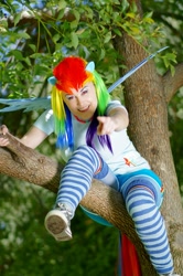 Size: 997x1500 | Tagged: safe, artist:vampire--kitten, imported from derpibooru, rainbow dash, human, cosplay, irl, irl human, photo, solo