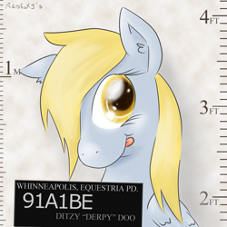 Size: 1000x1000 | Tagged: safe, artist:redfoxjake, imported from derpibooru, derpy hooves, pegasus, pony, :p, female, hair over one eye, looking at you, mare, mugshot, smiling, solo, tongue out