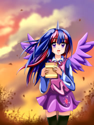 Size: 774x1032 | Tagged: dead source, safe, artist:abbyc26, imported from derpibooru, twilight sparkle, human, female, horned humanization, humanized, light skin, solo, twilight sparkle (alicorn), winged humanization