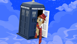 Size: 946x546 | Tagged: safe, imported from derpibooru, doctor whooves, time turner, doctor who, fourth doctor, male, solo, tardis