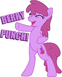 Size: 9700x12210 | Tagged: safe, artist:sirhcx, imported from derpibooru, berry punch, berryshine, earth pony, absurd resolution, bipedal, caption, female, simple background, solo, transparent background, vector