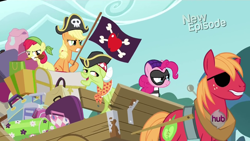 Size: 1280x720 | Tagged: safe, imported from derpibooru, pinkie apple pie, arrr, clean, eyepatch, pirate