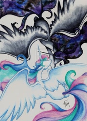 Size: 758x1053 | Tagged: safe, artist:kelly-jo, imported from derpibooru, princess celestia, princess luna