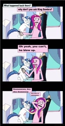 Size: 643x1242 | Tagged: dead source, safe, artist:hydoyezen, imported from derpibooru, princess cadance, shining armor, comic, dialogue, m. night shaym-aliens!, parody, rick and morty