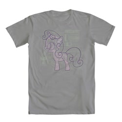 Size: 1000x1000 | Tagged: safe, artist:ponyshot, deleted from derpibooru, imported from derpibooru, sweetie belle, clothes, merchandise, official, shirt, solo, sweetie bot, welovefine