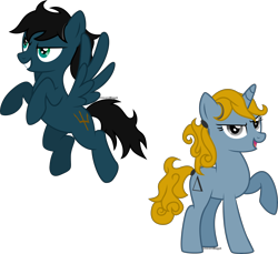 Size: 4000x3659 | Tagged: safe, artist:unicornmagyk, imported from derpibooru, pegasus, pony, unicorn, absurd resolution, annabeth chase, heroes of olympus, percy jackson, percy jackson and the olympians, ponified