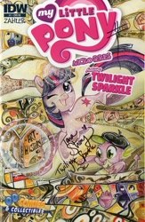 Size: 992x1521 | Tagged: safe, artist:sararichard, idw, imported from derpibooru, twilight sparkle, autograph, cover, tara strong