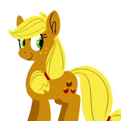 Size: 700x700 | Tagged: safe, artist:goat train, imported from derpibooru, applejack, female, hatless, missing accessory, simple background, solo, white background