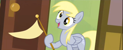 Size: 1920x785 | Tagged: safe, imported from derpibooru, derpy hooves, pegasus, pony, rainbow falls, derpy's flag, exploitable, exploitable meme, female, mare, meme, solo, template