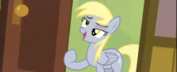 Size: 1920x781 | Tagged: safe, imported from derpibooru, derpy hooves, pegasus, pony, rainbow falls, bedroom eyes, derpy's flag, exploitable, exploitable meme, female, mare, meme, solo