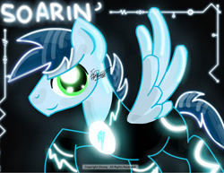 Size: 792x612 | Tagged: safe, artist:flint-productions, imported from derpibooru, soarin', male, solo, tron