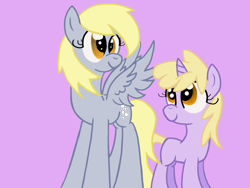 Size: 1600x1200 | Tagged: safe, artist:misamisa25, imported from derpibooru, derpy hooves, dinky hooves, pegasus, pony, female, mare