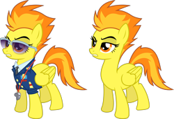 Size: 8190x5620 | Tagged: safe, artist:90sigma, imported from derpibooru, spitfire, pegasus, pony, absurd resolution, clothes, eyewear, female, glasses, mare, necktie, raised eyebrow, show accurate, simple background, solo, spitfire's whistle, sunglasses, transparent background, uniform, vector, whistle, wonderbolts dress uniform