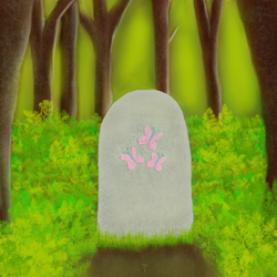 Size: 2000x2000 | Tagged: safe, artist:fonypan, imported from derpibooru, fluttershy, grave, implied death, sad