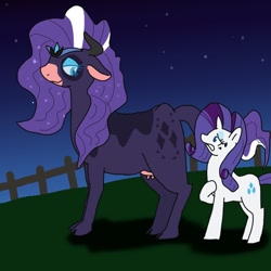 Size: 600x600 | Tagged: safe, artist:kushina13, imported from derpibooru, nightmare rarity, rarity, cow, pony, cowified, nightmare raricow, raricow, species swap, udder