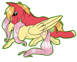 Size: 900x720 | Tagged: safe, artist:phenoxfire, imported from derpibooru, big macintosh, fluttershy, earth pony, pony, fluttermac, male, shipping, stallion, straight