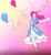 Size: 1224x1320 | Tagged: safe, artist:pinapplegum, imported from derpibooru, pinkie pie, human, balloon, female, humanized, light skin, solo