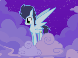 Size: 1024x761 | Tagged: safe, artist:littlecloudie, imported from derpibooru, soarin', male, solo