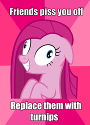 Size: 576x800 | Tagged: safe, imported from derpibooru, pinkie pie, advice meme, exploitable meme, female, meme, pinkamena diane pie, solo