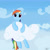 Size: 3000x3000 | Tagged: safe, artist:a_wandering_dragon, imported from derpibooru, rainbow dash, cloud, cloudy, female, solo