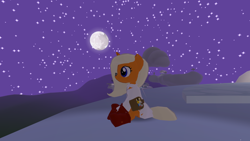 Size: 1920x1080 | Tagged: safe, imported from derpibooru, oc, oc only, oc:dreamsicle, legends of equestria, moon, solo, stars