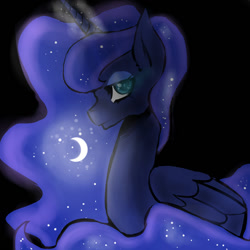 Size: 1000x1000 | Tagged: safe, artist:kawaiimangaartist, imported from derpibooru, princess luna, female, solo