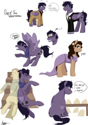 Size: 750x1065 | Tagged: safe, artist:sherlock-hooves, imported from derpibooru, janine, john watson, ponified, sherlock, sherlock holmes, sign of three