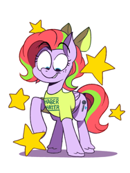 Size: 1200x1600 | Tagged: safe, artist:karzahnii, imported from derpibooru, oc, oc only, oc:kimi sparkle, clothes, josh haber, solo, t-shirt, unshorn fetlocks