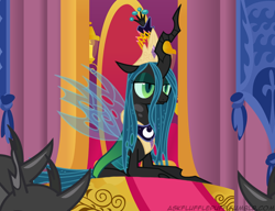 Size: 650x500 | Tagged: safe, artist:mixermike622, imported from derpibooru, queen chrysalis, twilight sparkle, changeling, new crown, swag