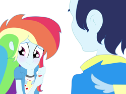 Size: 1024x761 | Tagged: safe, artist:gizemyorganci, imported from derpibooru, rainbow dash, soarin', equestria girls, equestria girls-ified, female, male, shipping, soarindash, straight