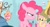 Size: 851x465 | Tagged: safe, imported from derpibooru, screencap, fluttershy, pinkie pie, rainbow dash, pinkie pride, season 4, angry, hub logo, nose wrinkle
