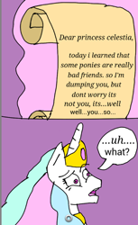 Size: 454x744 | Tagged: artist needed, source needed, safe, imported from derpibooru, princess celestia, breakup, comic, dumped, letter, rejection