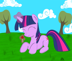 Size: 933x793 | Tagged: safe, artist:goforgold, imported from derpibooru, twilight sparkle, female, lollipop, solo