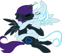 Size: 915x785 | Tagged: safe, artist:samajami, imported from derpibooru, oc, oc only, oc:nyx, oc:snowdrop, alicorn, pony, alicorn oc, duo, female, kiss on the lips, kissing, lesbian, shipping, snownyx