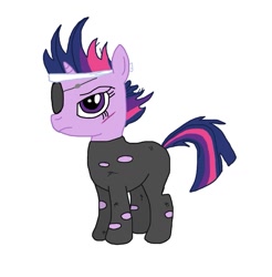 Size: 887x901 | Tagged: safe, artist:doctorspectrum, imported from derpibooru, twilight sparkle, eyepatch, female, filly, future twilight, ms paint, scar, solo