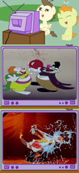 Size: 562x1222 | Tagged: safe, imported from derpibooru, pound cake, pumpkin cake, human, pegasus, pony, unicorn, clown, dumbo, exploitable meme, meme, obligatory pony, stubbs the clown, tv meme, we're back a dinosaur's story