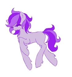 Size: 1094x1169 | Tagged: safe, imported from derpibooru, oc, oc only, earth pony, pony, blank flank, eyes closed, purple, solo