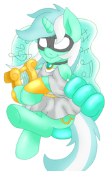 Size: 1484x2303 | Tagged: safe, artist:blackbewhite2k7, imported from derpibooru, lyra heartstrings, clothes, commission, crossover, female, green lantern, hand, harp, music notes, musical instrument, parody, simple background, sitting, solo, toga, white background