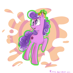 Size: 2500x2500 | Tagged: safe, artist:rinikka, imported from derpibooru, screwball, earth pony, pony, female, mare, solo, swirly eyes, tongue out