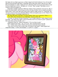 Size: 771x1024 | Tagged: safe, imported from derpibooru, cloudy quartz, igneous rock pie, limestone pie, marble pie, maud pie, nana pinkie, pinkie pie, my little pony chapter books, pinkie pie and the rockin' ponypalooza party!, pinkie pride, spoiler:book, balloon, filly, party, pie family, pie sisters, quartzrock, text