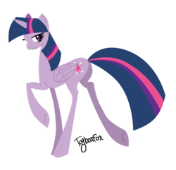 Size: 400x386 | Tagged: dead source, safe, artist:toyboxfox, imported from derpibooru, twilight sparkle, alicorn, pony, female, mare, simple background, solo, transparent background, twilight sparkle (alicorn)