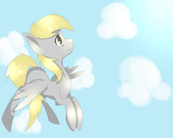 Size: 900x720 | Tagged: safe, artist:skune, imported from derpibooru, derpy hooves, pegasus, pony, female, flying, mare, solo