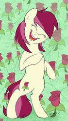 Size: 983x1759 | Tagged: safe, artist:frostheartissiamese, artist:ticklemefrosty, imported from derpibooru, roseluck, pony, bipedal, female, solo