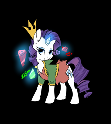 Size: 900x1000 | Tagged: safe, artist:conphettey, imported from derpibooru, rarity, crown, female, magic, parody, solo