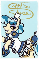 Size: 1181x1768 | Tagged: safe, artist:one-real-summer, imported from derpibooru, sapphire shores, female, solo