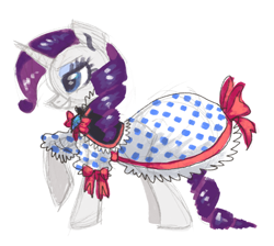 Size: 892x800 | Tagged: safe, artist:needsmoarg4, imported from derpibooru, rarity, pony, unicorn, clothes, colored sketch, dress, female, mare, simple background, solo, white background